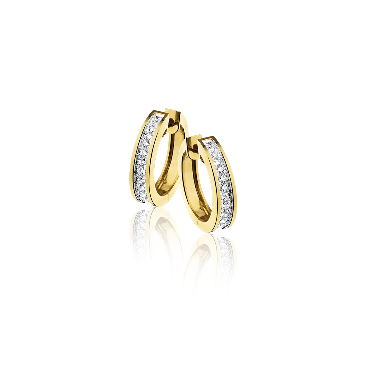 Wat merknaam Susteen Diamant Gouden Oorbellen Classic 14K - Atlantis Juwelier